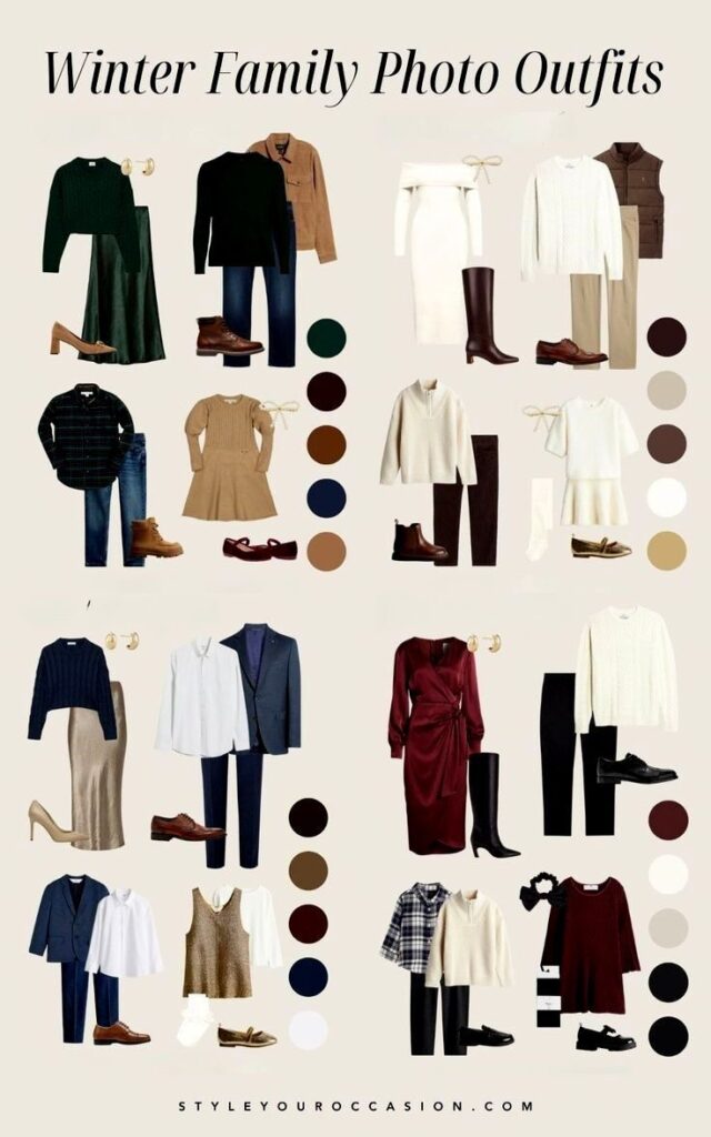 winter family photo outfit ideas