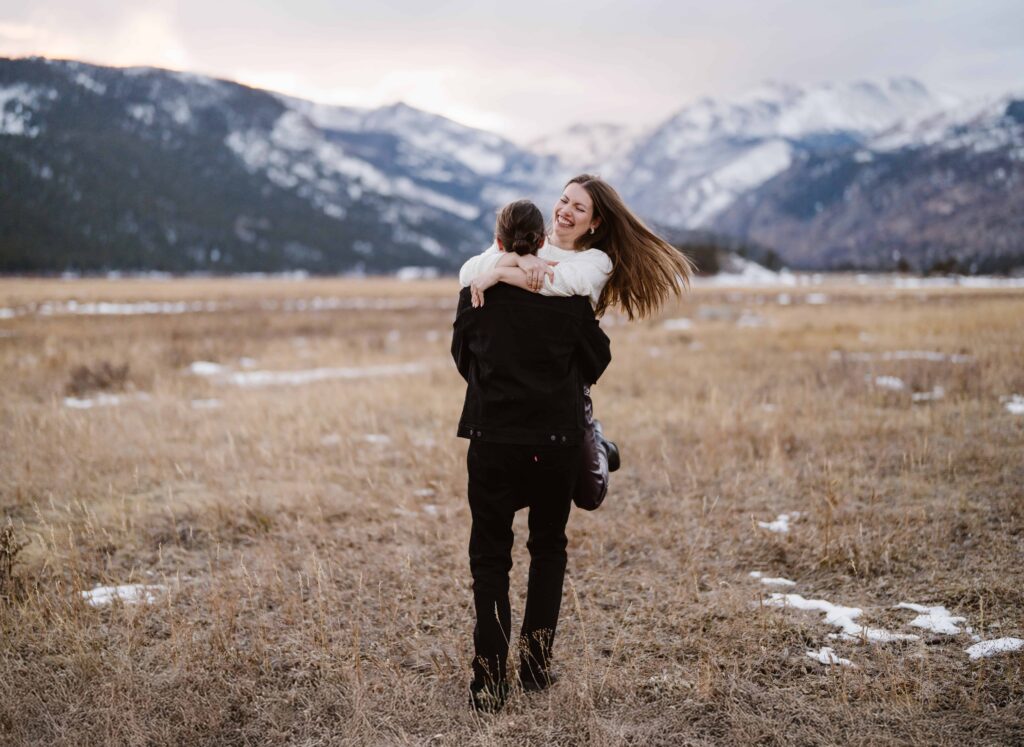 Rocky Mountain National Park Engagement Photographer: Julie and Koley’s Winter Session