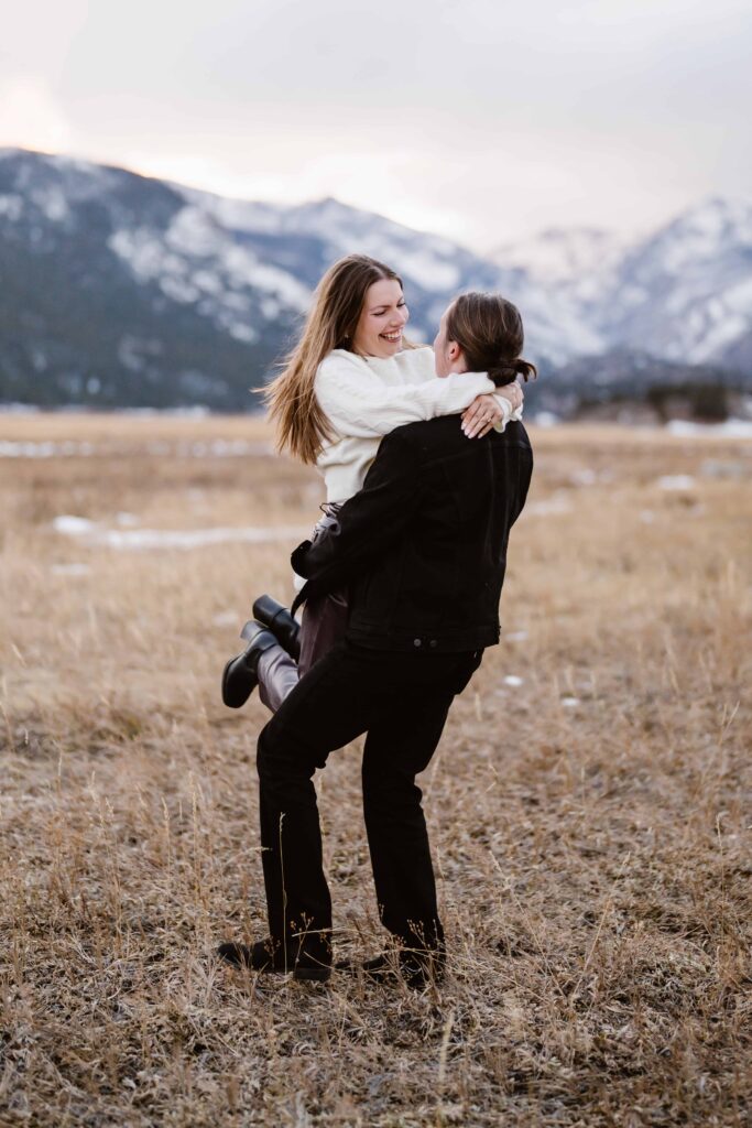 Lesbian couple has their foreheads together for a cute photo session 